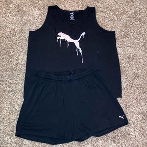 Puma tank and short sleep set/lounge wear